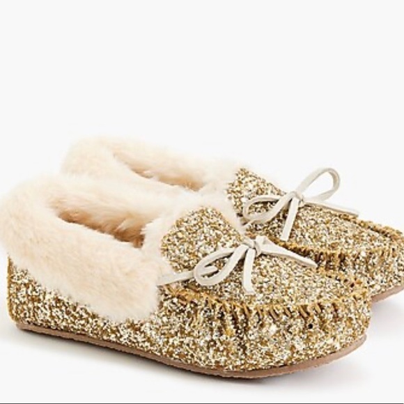J. Crew Other - Crewcuts size 11 glitter covered moccasins